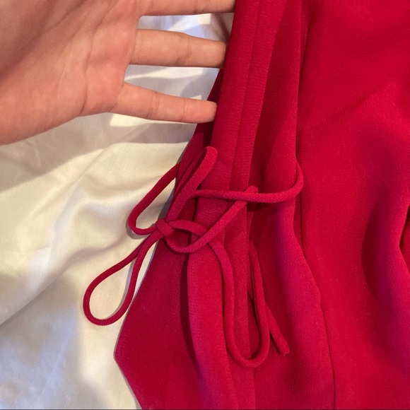 Red Cardigan Ruffled Sleeve - Picture 8 of 10